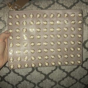 Pink Haley clutch. Pearl embellished Never used